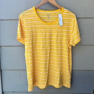 JCrew Slub Tee, yellow, XL, nwt